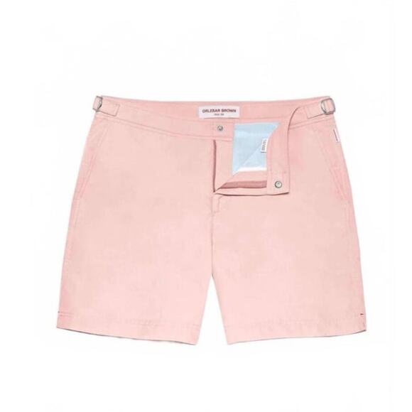 Orlebar Brown Bulldog OB Classic Swim Shorts in Pink Sand Trunks, Size 34 - Picture 1 of 16